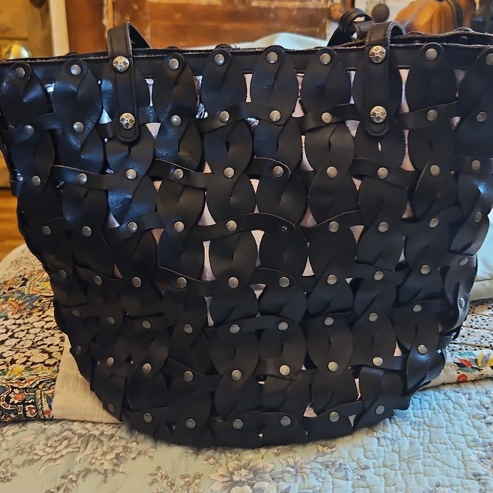 PATRICIA NASH Black Twisted Braid Mizzana Bag Used But Still Stunning! - Picture 4 of 12